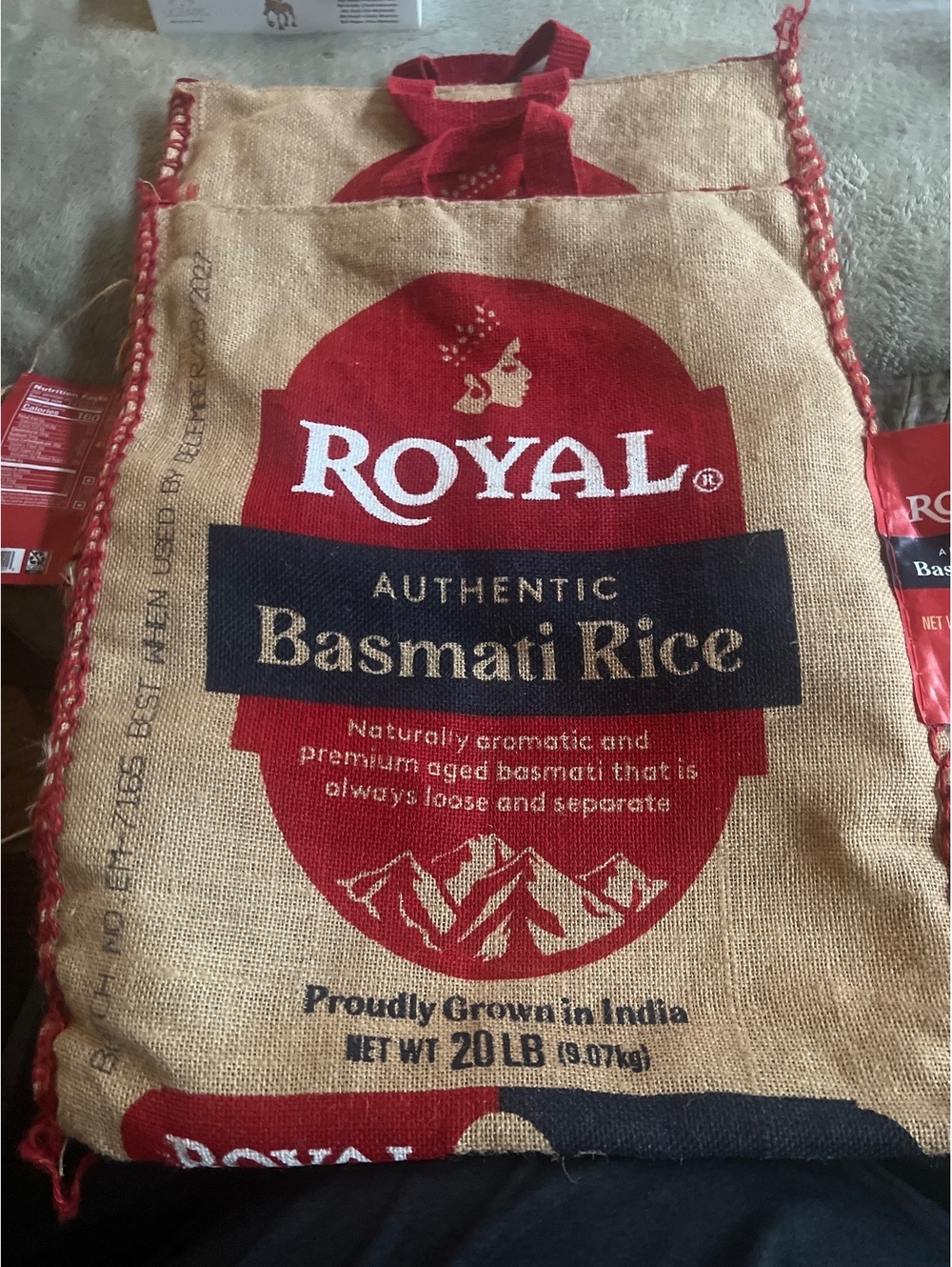 Lot of 2 Royal Authentic Basmati Rice 20 LB Sack